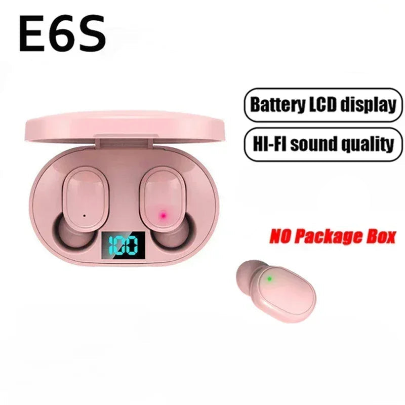 E6S Wireless Bluetooth Earphones TWS Bluetooth Headset Wireless Earbuds Noise Cancelling Earphones with Microphone Headphones by Tech-Home Store