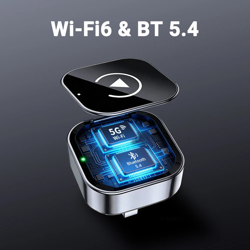 New Super Mini Carplay AI Box Wired to Wireless CarPlay/Android Auto 2in1 Box 5GHz WiFi5 for 99% Original Wired CarPlay/Auto Car by Tech-Home Store