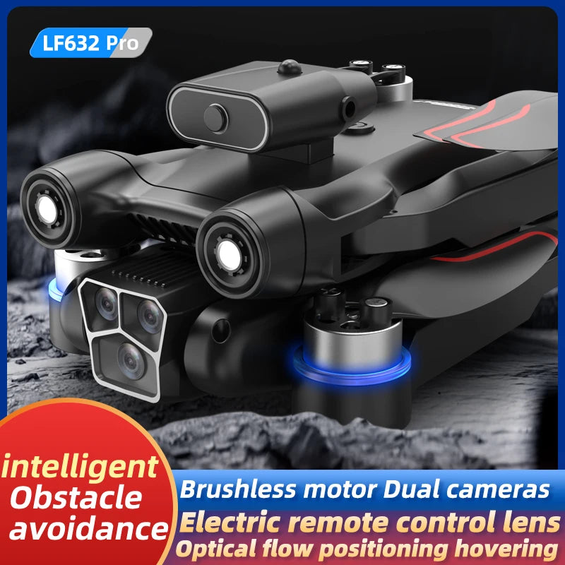 LF632 5G RC Drone Brushless Intelligent HD Dual Camera WIFI FPV Optical Flow Obstacle Avoidance Foldable Quadcopter Model Toys by Tech-Home Store