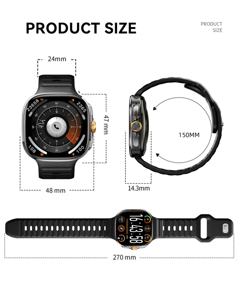 5G/4G Full Network Smart Watch 720*720 AMOLED Screen Video Call 16GB+256GB RAM 2100 MAH Battery Google Play WIFI GPS Smartwatch by Tech-Home Store