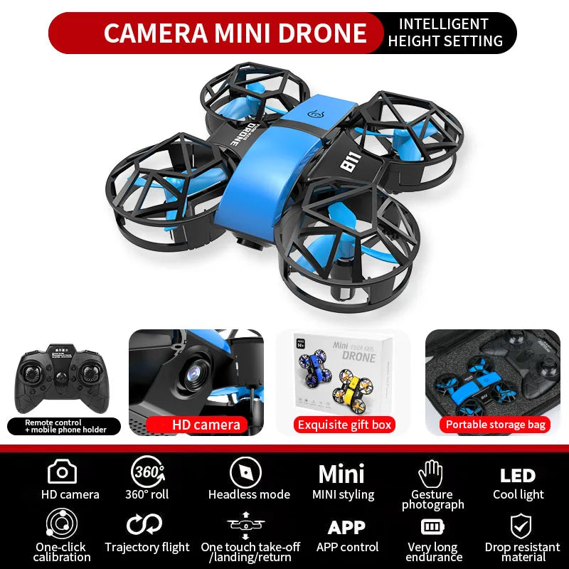 Dowellin D12 Drone Mini Remote Control Aircraft - Ultralight 35g With Dual HD Cameras For Easy Indoor Flying by Tech-Home Store