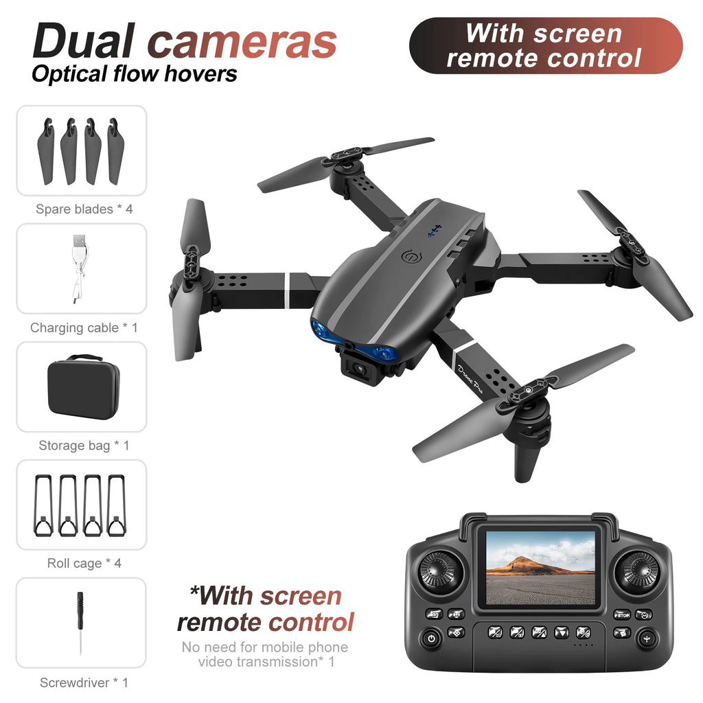 AeroNova E88 E99 Dual Camera Drone With Screen - Dual 4K Cameras With 50x Optical Zoom For Beginners by Tech-Home Store