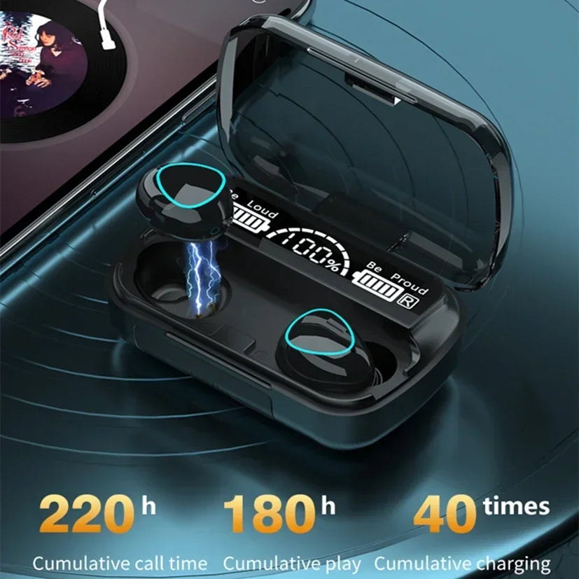M10 TWS Wireless Bluetooth 5 3 Earbuds 3500mAh Charging Box 9D Stereo Sports Waterproof Earphones with Microphone Daily Use by Tech-Home Store