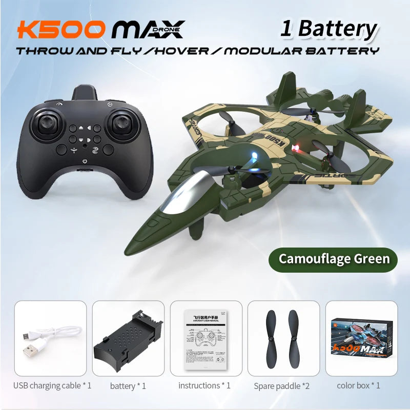 JCMO K500MAX Glider Flying Helicopter RC Hobby Jet Plane - 2.4GHz Stunt Ready With Easy Indoor Outdoor Setup by Tech-Home Store