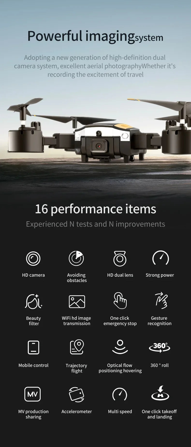 NovaTech G6 Drone - Dual Camera 5G Live Streaming Foldable GPS Quad With Obstacle Avoidance by Tech-Home Store