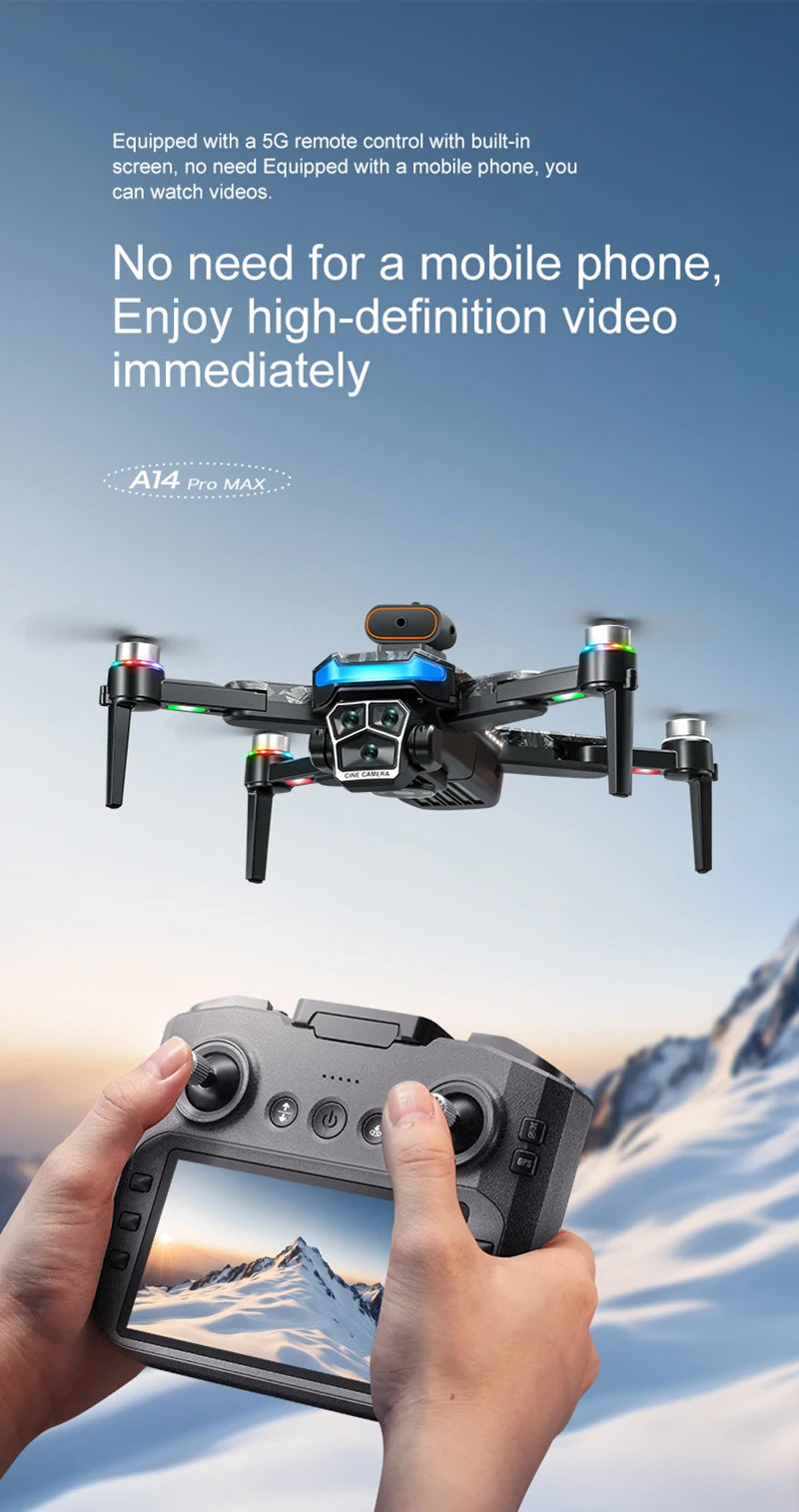 SkyTech A14 Pro Max Drone - Dual 8K HD Cameras With 5G WiFi GPS And Brushless Motors by Tech-Home Store