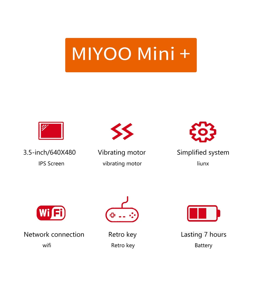 Miyoo Mini Plus Retro Handheld Game Console Classic Players Emulator IPS Screen with WiFi & RTC Portable Case Mini+ Video Games Consoles Simulator Pocket Gift For Leisure Time by Tech-Home Store