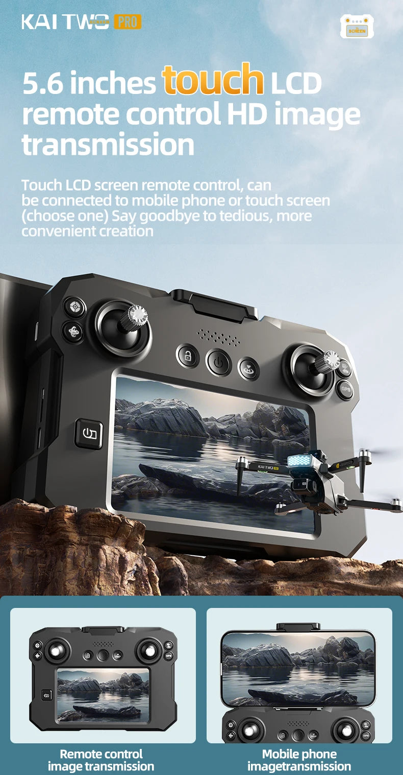 KAITWO PRO Drone - 8K Cinematic Capture With 5G Live Control And 360 Degree Laser Obstacle Avoidance by Tech-Home Store