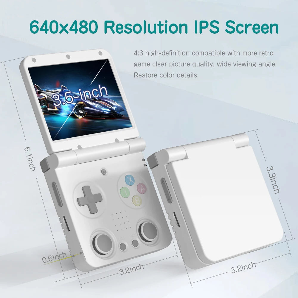 MIYOO Flip V2 Handheld Game Console - 3.5 Inch IPS Display With 5000 Classics Preloaded by Tech-Home Store