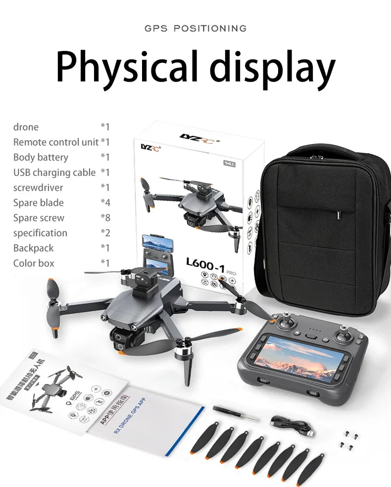 L600-1 MAX GPS Drone - Cinema-Grade 8K Recording With 360-Degree Laser Obstacle Avoidance And Long-Range Control by Tech-Home Store