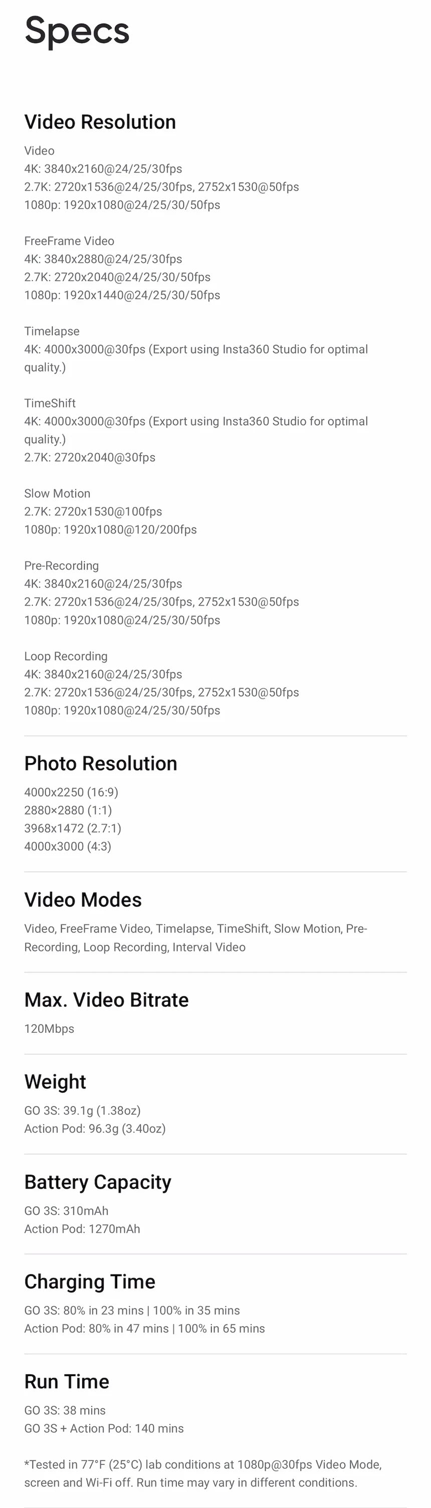 Original Insta360 GO 3S 4K Tiny Portable Vlogging Camera,Hands-Free POVs, 10m Waterproof by Tech-Home Store