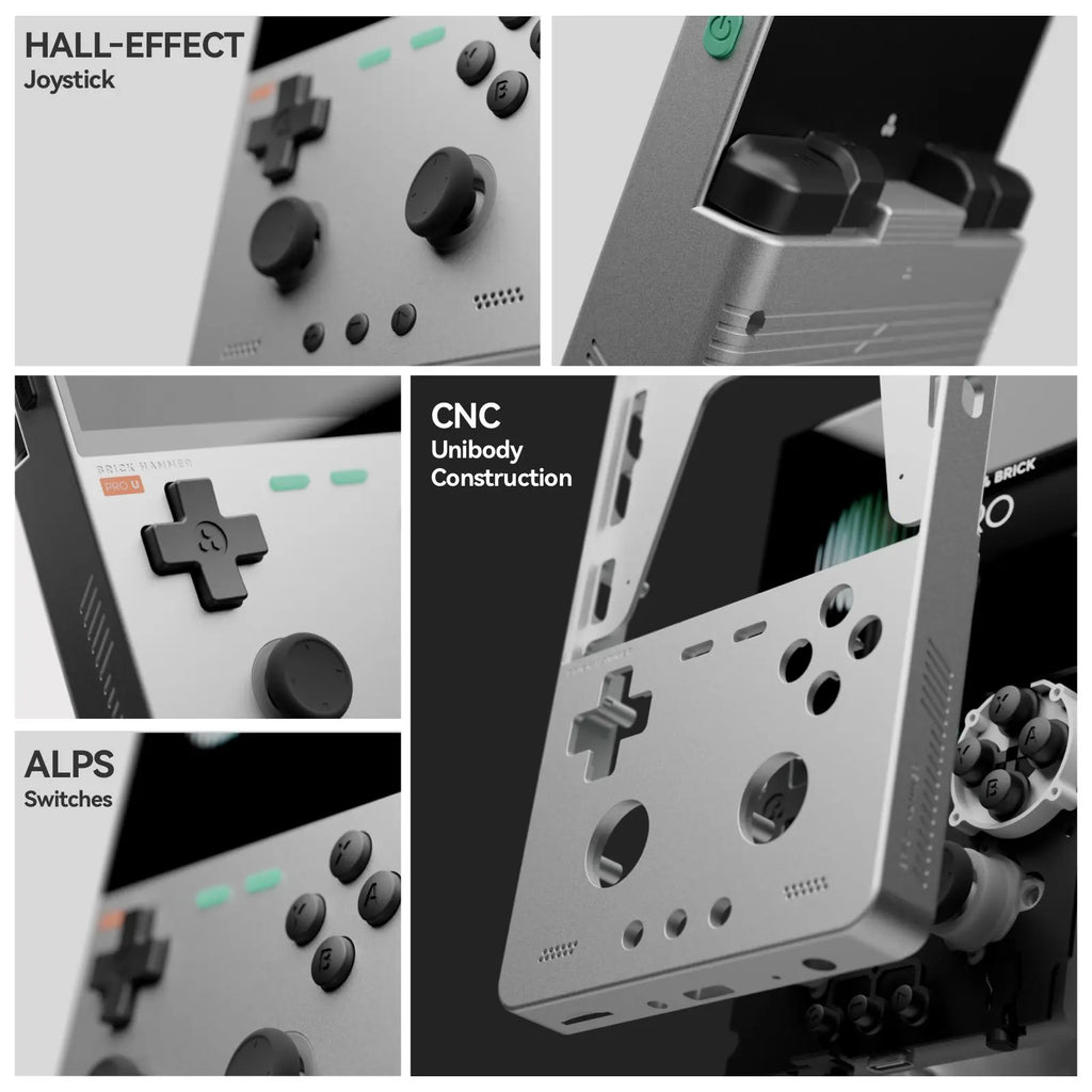 TRIMUI BRICK PRO Handheld Game Console 3.95'' IPS Screen RGB Top Light Dual Hall Joysticks A133P Linux 4.9 System 5000mAhGifts by Tech-Home Store