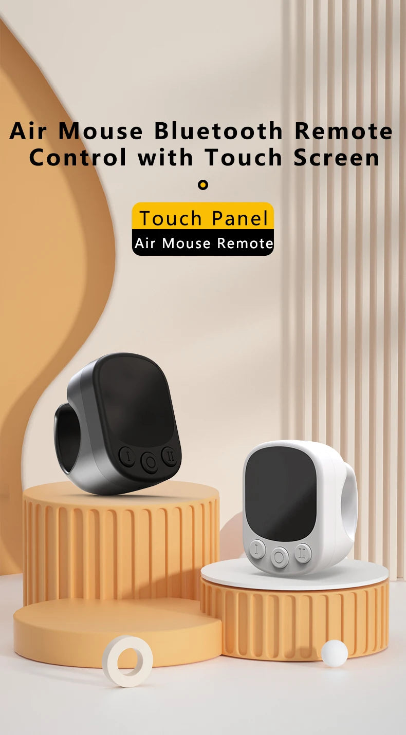 Mouse Ring Remote Control with Touchpad,Smart Automatic Screen Clicker Device，Continuous Clicker，Scrolling Ring Remote Control S by Tech-Home Store