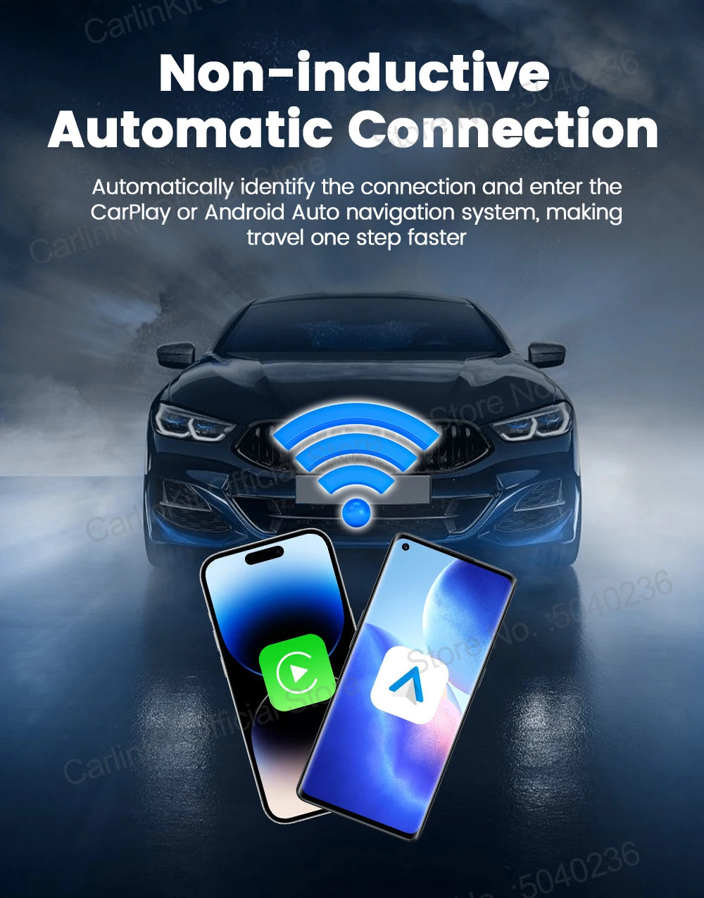 CarlinKit 5.0 Mini Ultra Wireless Adapter Wireless CarPlay Android Auto For OEM Car Plug and Play WiFi Bluetooth Auto Connection by Tech-Home Store