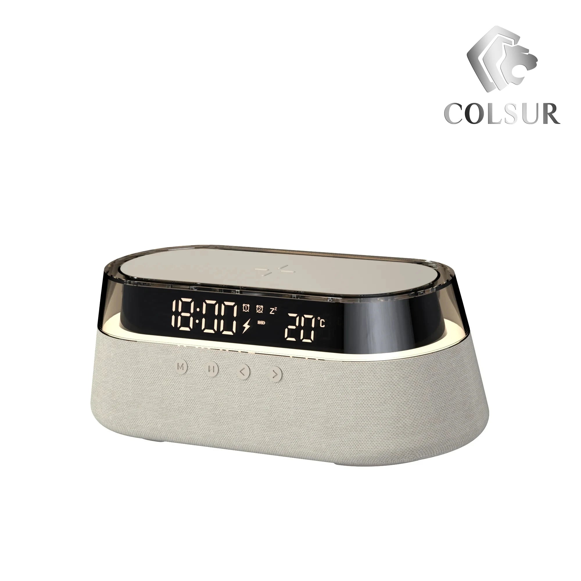 6-in-1 Smart Alarm Clock - 15W Wireless Charger, Bluetooth Speaker, FM Radio, Dual Alarm, USB Charger & RGB Night Light by Tech-Home Store