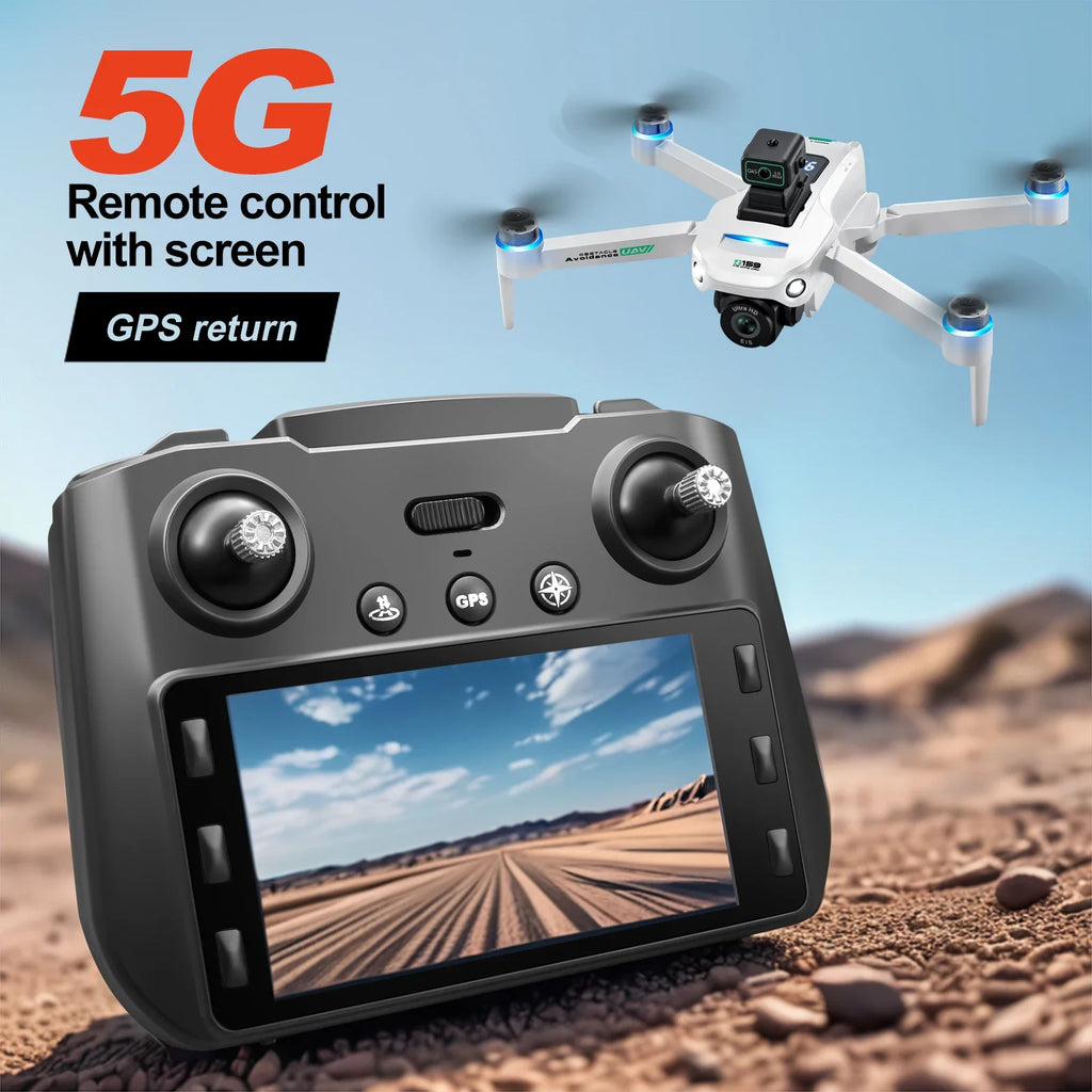 S159 GPS Drone 8K HD Dual Camera Professional 360° Obstacle Avoidance Brushless Foldable Quadcopter with Screen 5G WiFi Dron Toy by Tech-Home Store