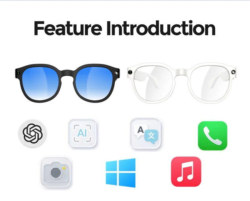AI Vision Smart Sun Glasses - Translation Ready With 8MP Camera 4K Video Bluetooth Calls by Tech-Home Store