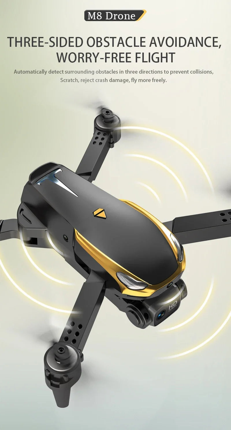 M8 GPS Drone with 4K EIS Camera | Optical Flow Altitude Hold & Obstacle Avoidance | Foldable Long Range of 5000M | RC Quadcopter by Tech-Home Store