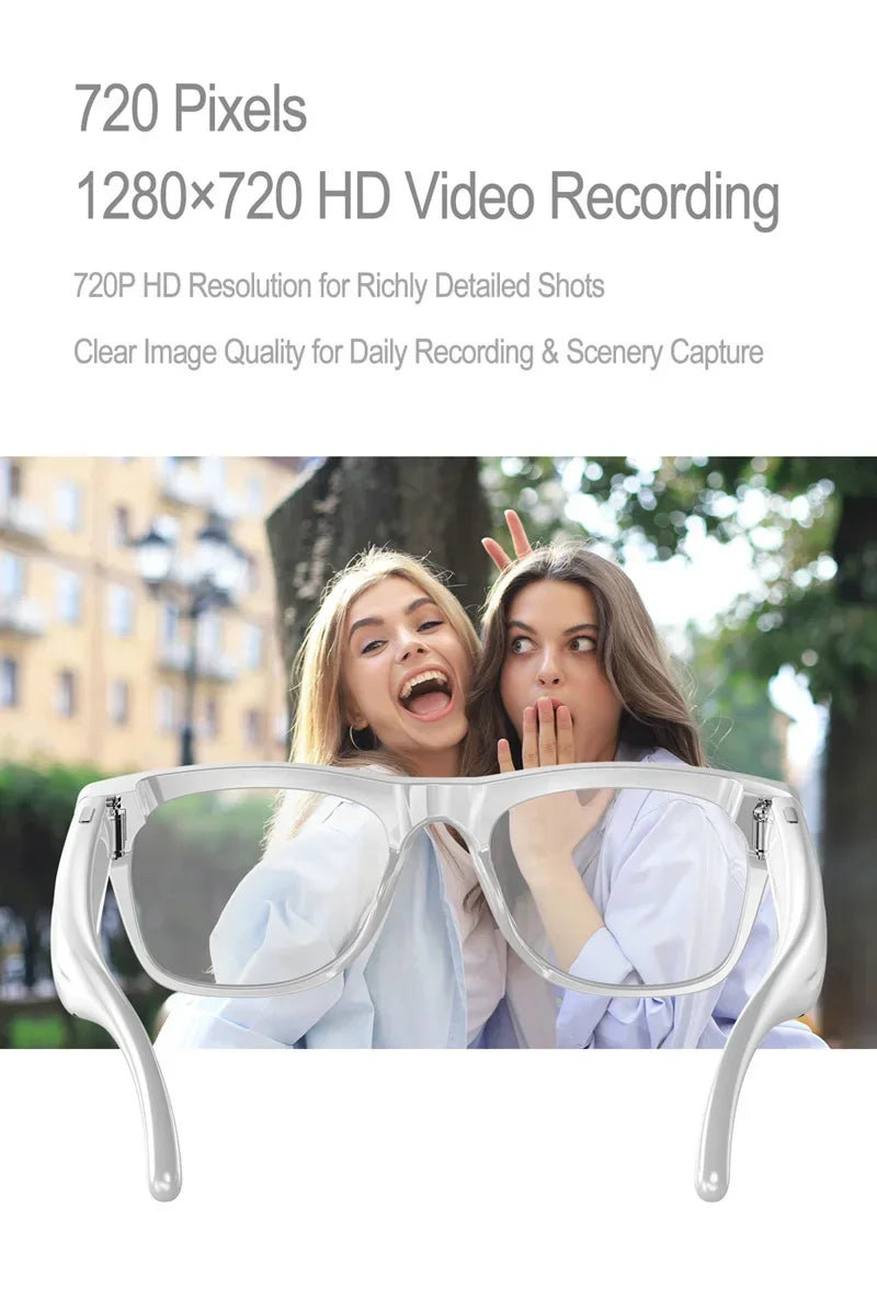 NovaTech VisionGlass 4K AI Smart Glasses - 800W Pixel Camera and Real Time Translation in 75 Languages by Tech-Home Store