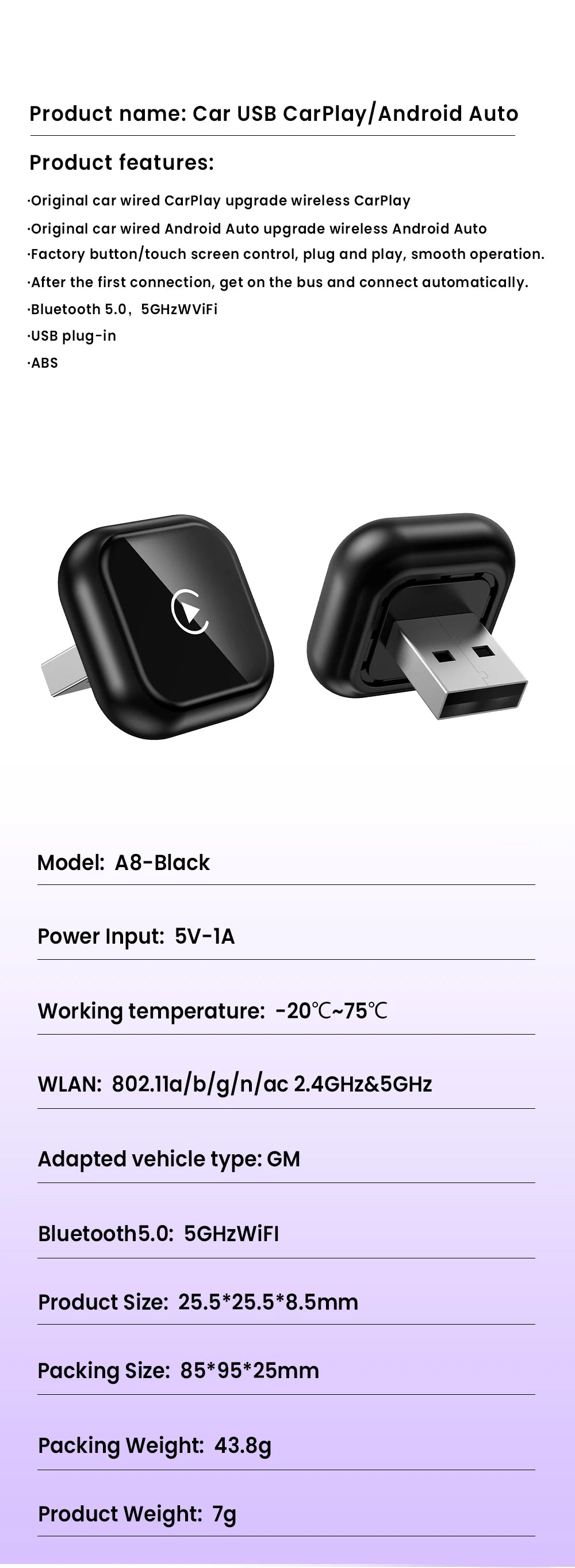 2026 NEW Wireless Carplay Adapter Android Auto 2in 1 Smart Dongle For iphone Android Phone For Volvo Benz Mg Kia Chery VW Honda by Tech-Home Store