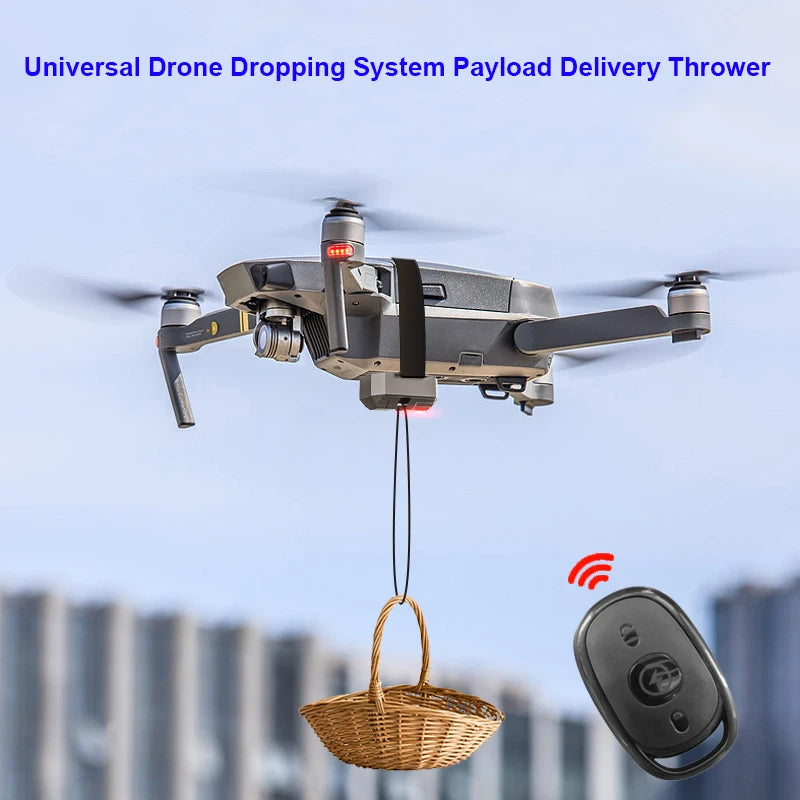 Universal Drone Airdrop Thrower System - Precise Payload Drops Up To 120 Meters With 2.4 GHz Remote by Tech-Home Store