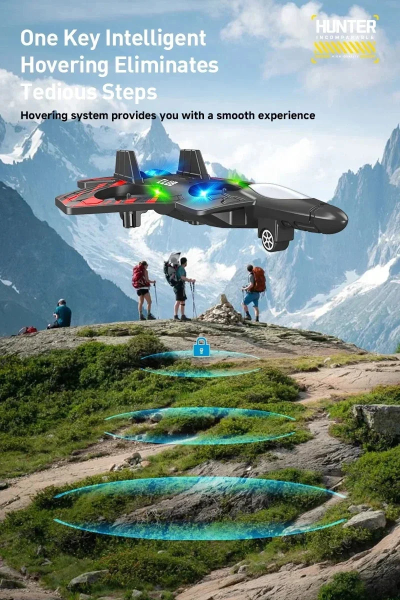 Remote Control Airplane RC Plane Helicopter 360° Flip Stunt Airplane with LED Radio EPP Foam Aircraft Fighter Jet Drone Fly Toy by Tech-Home Store