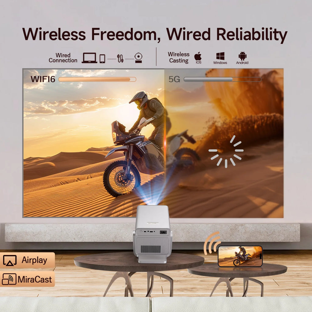 Magcubic X7 Projector - 1000 ANSI Brightness Native 1080p With 8K Support And Android 14 by Tech-Home Store