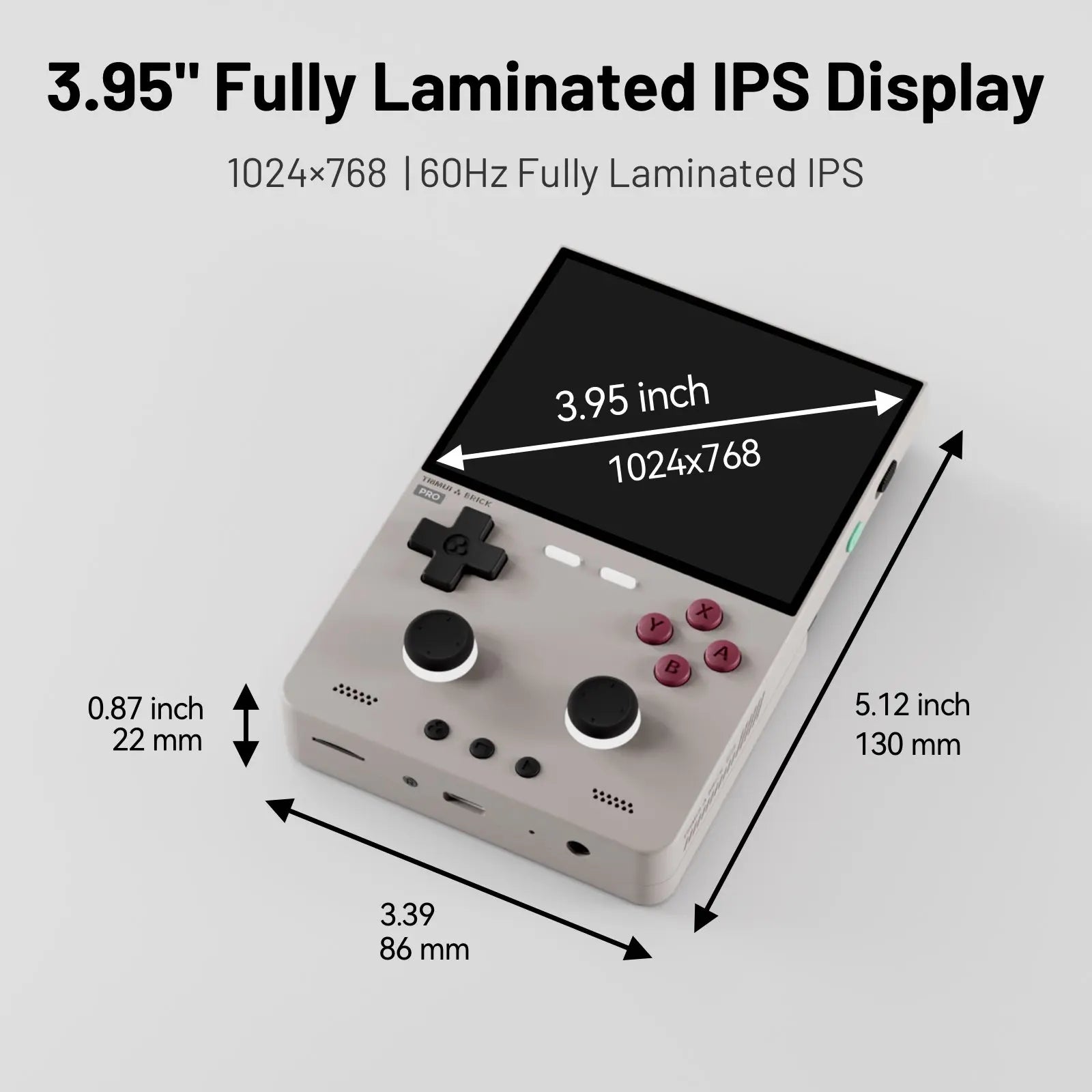 TRIMUI BRICK PRO Handheld Game Console 3.95'' IPS Screen RGB Top Light Dual Hall Joysticks A133P Linux 4.9 System 5000mAhGifts by Tech-Home Store
