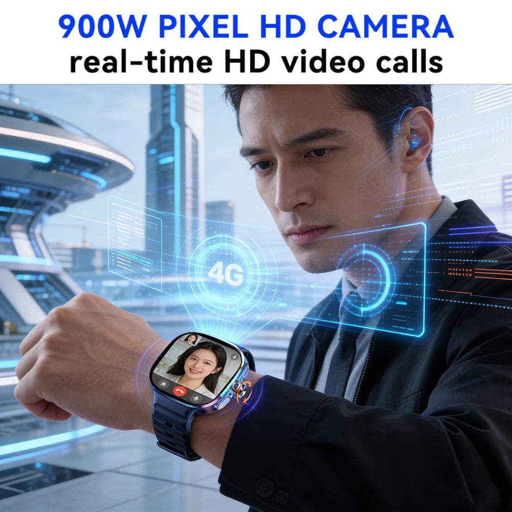 5G/4G Full Network Smart Watch 720*720 AMOLED Screen Video Call 16GB+256GB RAM 2100 MAH Battery Google Play WIFI GPS Smartwatch by Tech-Home Store