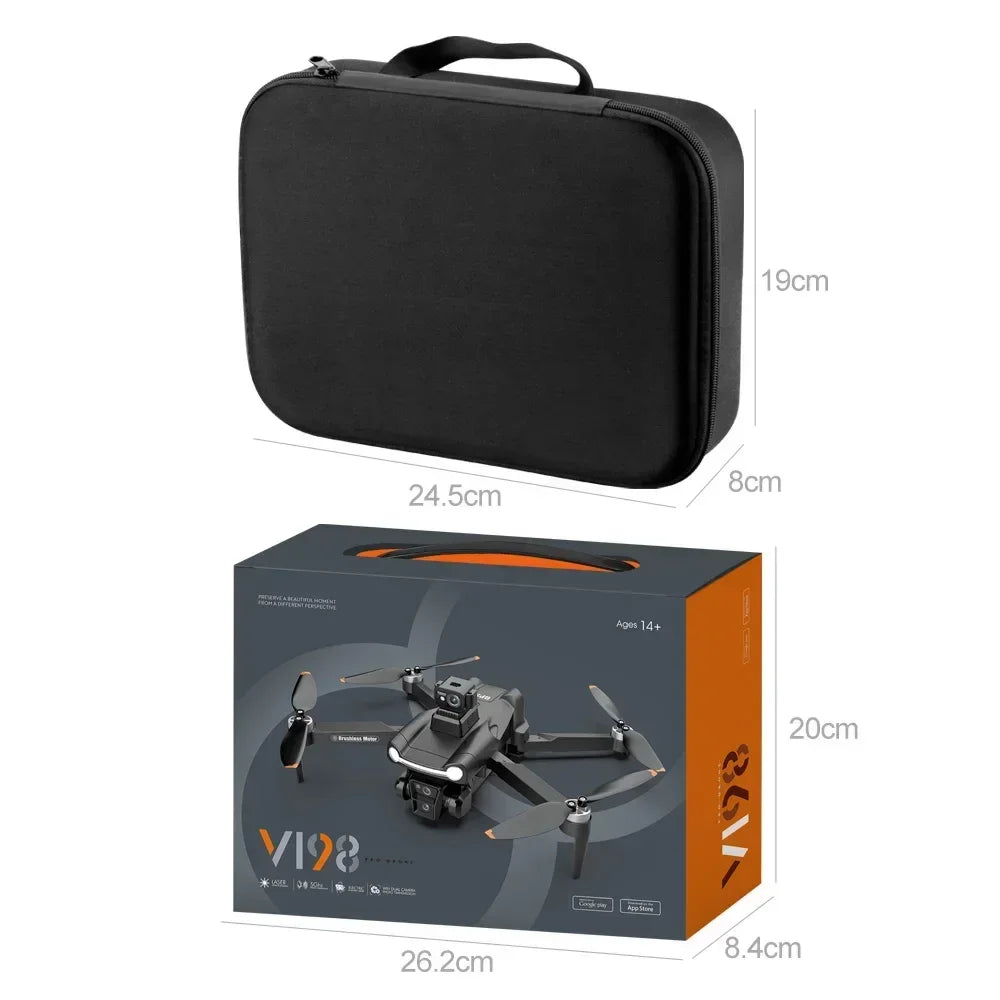 Lenovo V198 MAX GPS Drone 8K Profesional 4K HD Camera Brushless Laser Obstacle Avoidance Foldable Quadcopter Aerial Optical by Tech-Home Store