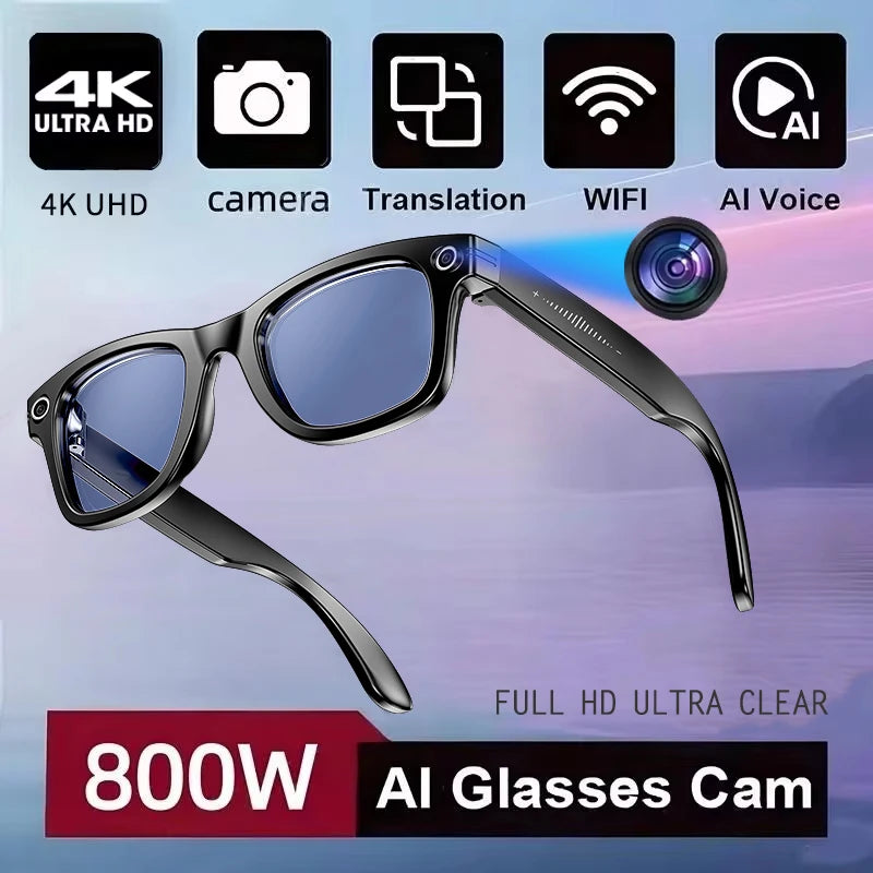 New 800W Camera AI Glasses Men Color-Changing Smart Translation Glasses Photo Video Recording Waterproof Call Smart Sunglasses by Tech-Home Store