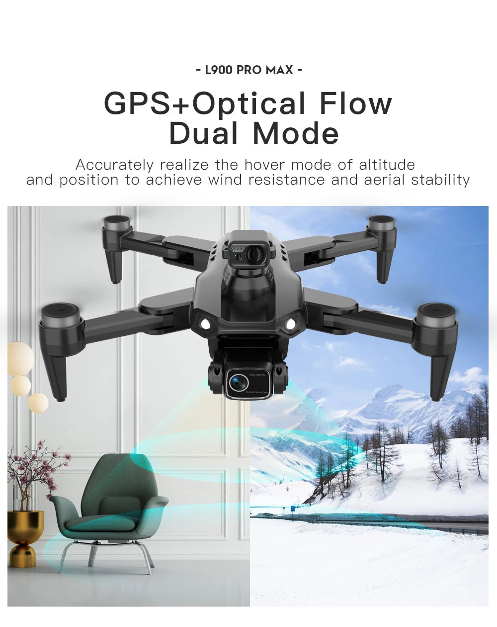 L900 PRO MAX 360 Degree Obstacle Avoidance GPS Drone - Dual 4K Cameras, 5G WiFi FPV, Foldable RC Quadcopter by Tech-Home Store
