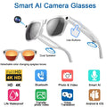NovaTech VisionGlass 4K AI Smart Glasses - 800W Pixel Camera and Real Time Translation in 75 Languages by Tech-Home Store