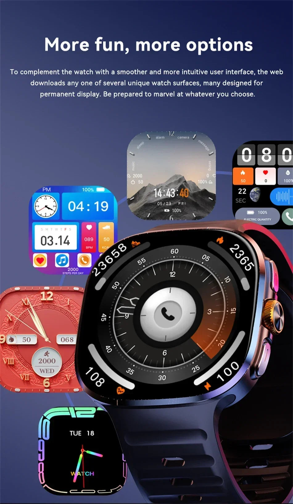 5G/4G Full Network Smart Watch 720*720 AMOLED Screen Video Call 16GB+256GB RAM 2100 MAH Battery Google Play WIFI GPS Smartwatch by Tech-Home Store