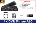 E-ACE 4K Dashcam 9.66'' Mirror Dash Car Camera 2.5K Rear Camera Support WIFI GPS ADAS Touch Screen Video Recorder Black Box by Tech-Home Store