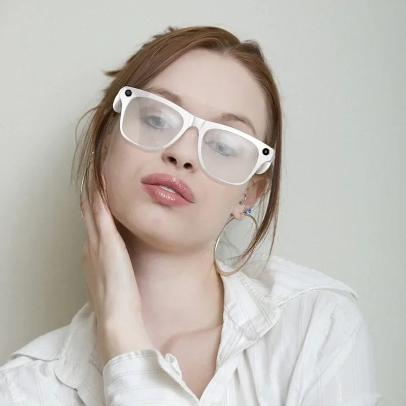 NovaTech VisionGlass 4K AI Smart Glasses - 800W Pixel Camera and Real Time Translation in 75 Languages by Tech-Home Store