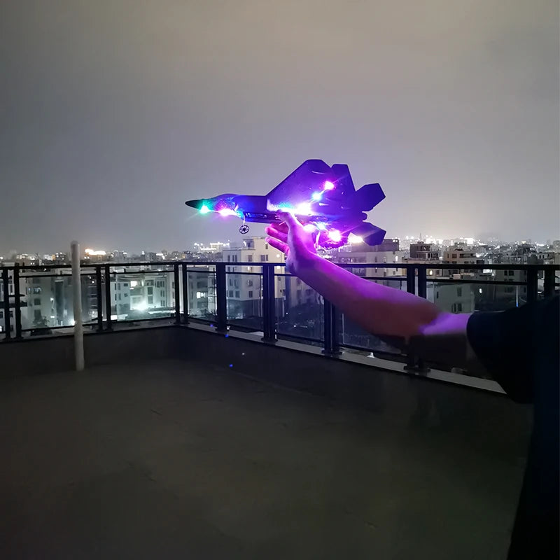 2024 New F22S 2.4G 4CH 3D6G RC Airplane Raptor F22 Warplane WLtoys A180 Upgrade Version LED Light With Gyroscope Out Door Toys by Tech-Home Store