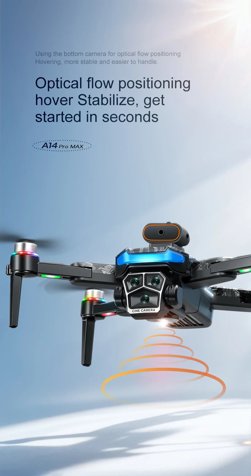 SkyTech A14 Pro Max Drone - Dual 8K HD Cameras With 5G WiFi GPS And Brushless Motors by Tech-Home Store