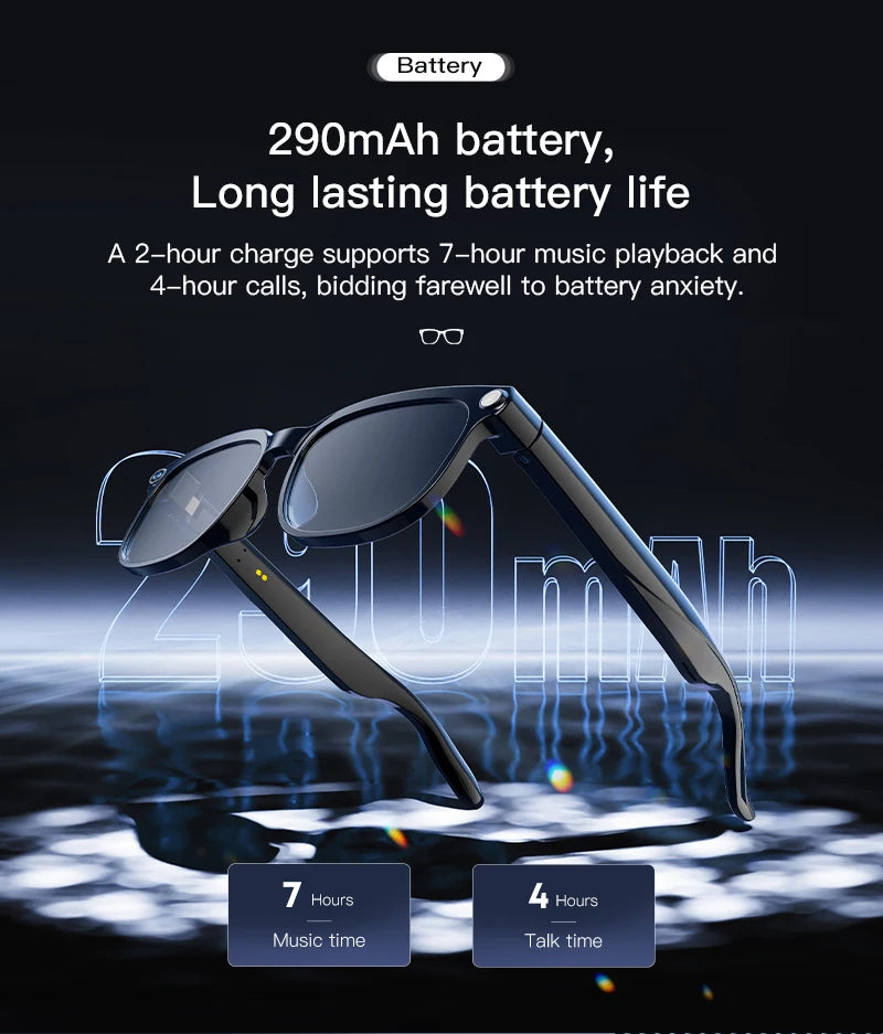 VisionTech NovaSight 4K 8MP Smart Glasses - Real Time Translation Over 150 Languages With ChatGPT AI by Tech-Home Store