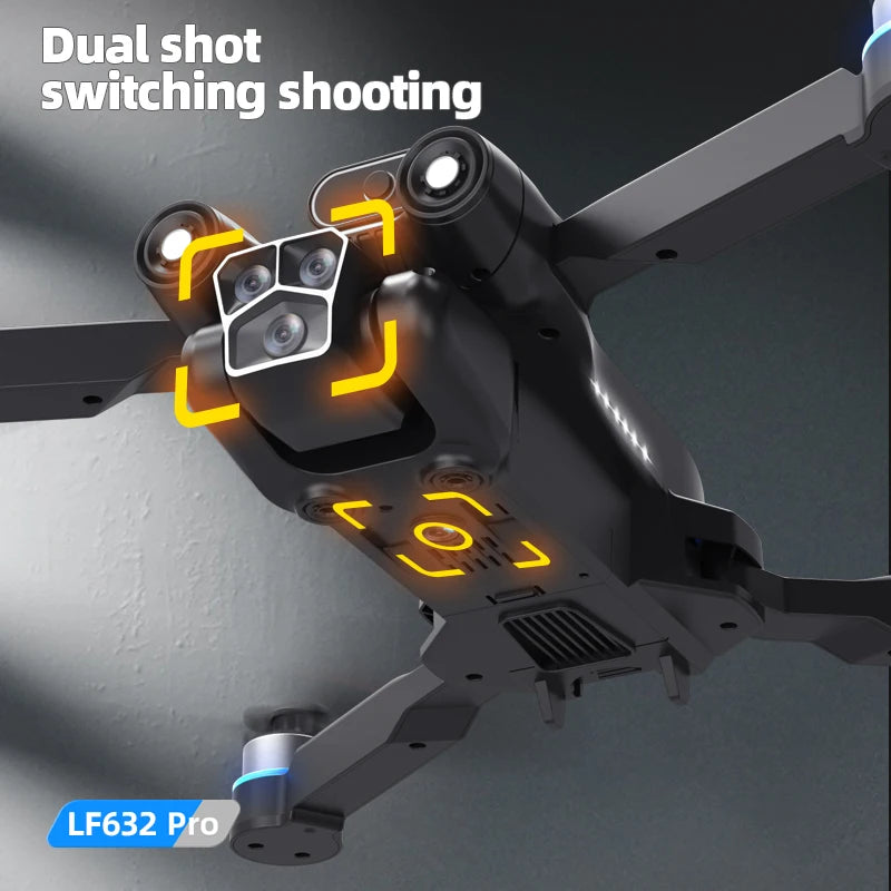 LF632 5G RC Drone Brushless Intelligent HD Dual Camera WIFI FPV Optical Flow Obstacle Avoidance Foldable Quadcopter Model Toys by Tech-Home Store