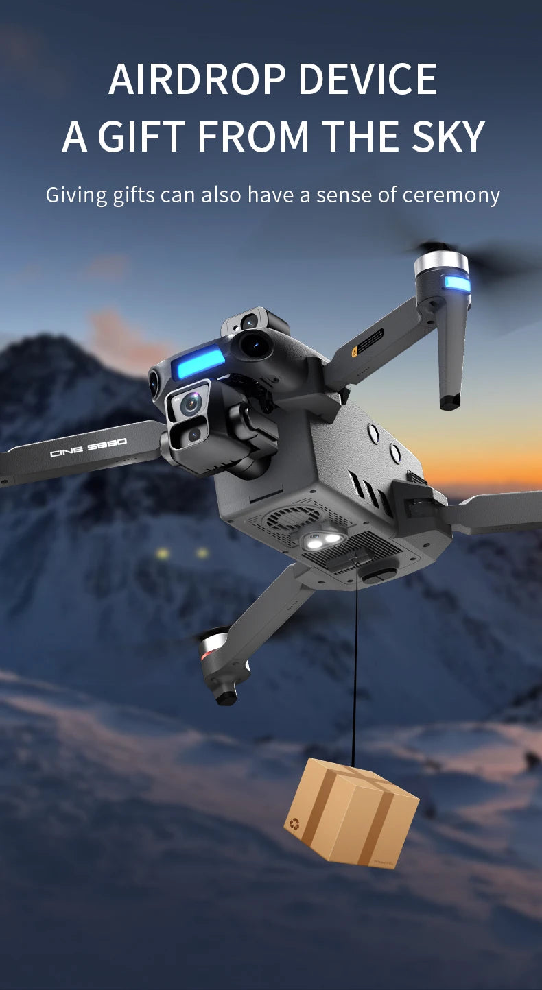 S880 Pro Max Professional GPS Drone - 8K Camera, 3 Axis Gimbal, 5G WiFi, Brushless by Tech-Home Store