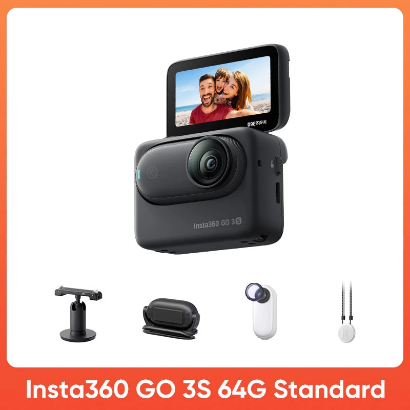 Original Insta360 GO 3S 4K Tiny Portable Vlogging Camera,Hands-Free POVs, 10m Waterproof by Tech-Home Store