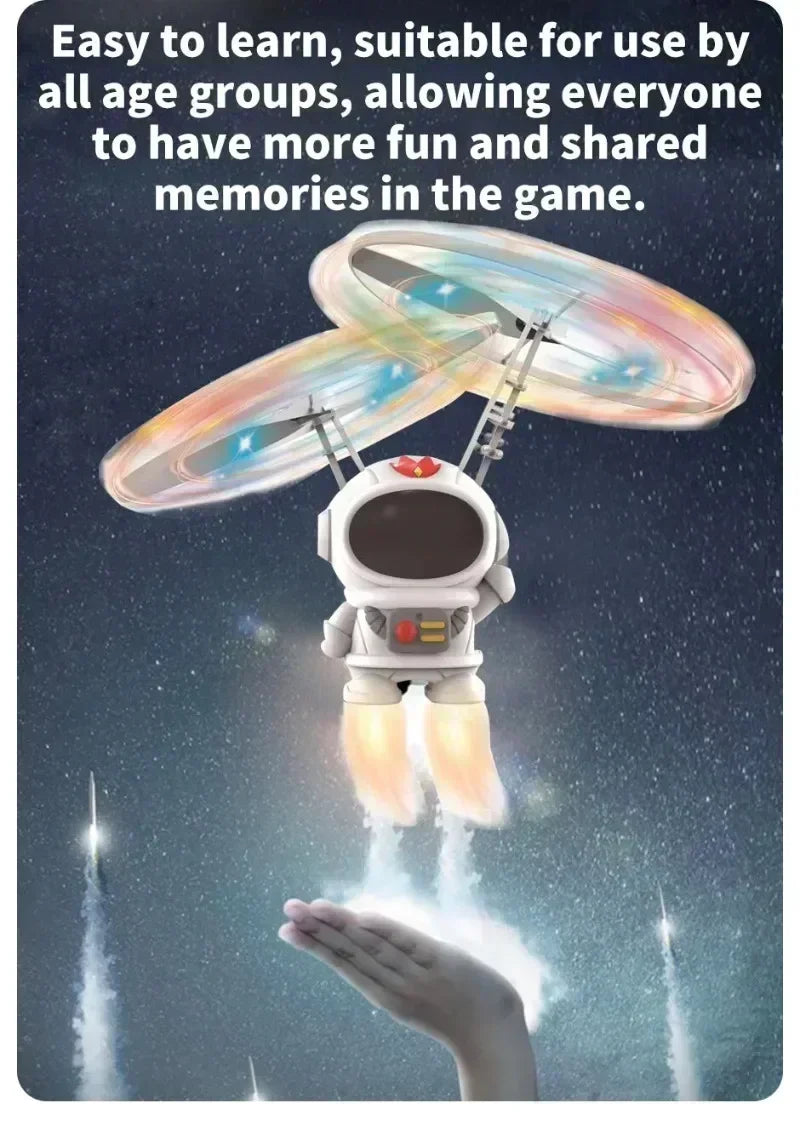 GlowHover Levitating Luminous Flying Robot Astronaut - Hand Controlled Glow Hovering Drone For Kids Ages Five And Up by Tech-Home Store