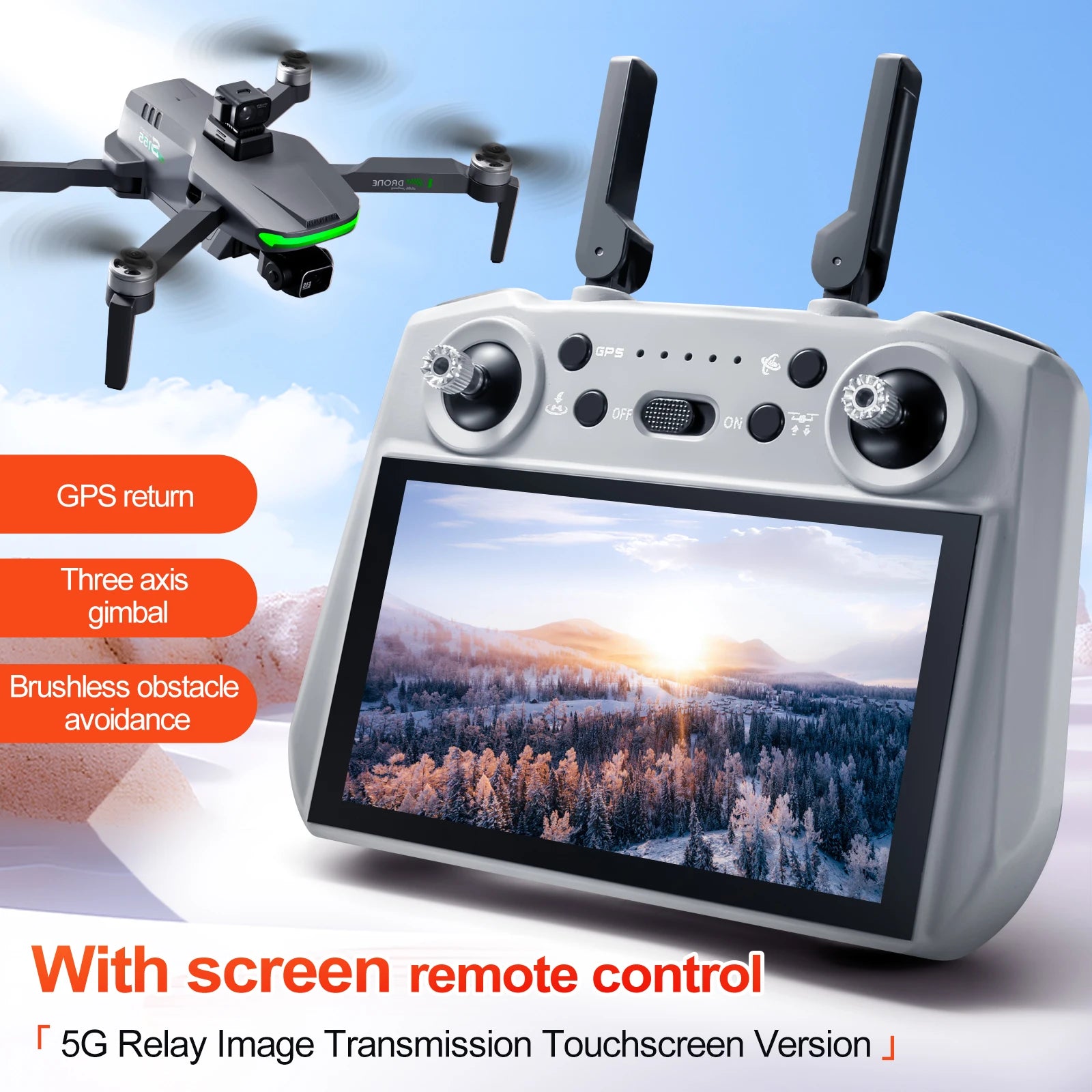 2025 NEW HOT S155 GPS Drone 8K Professional Dual HD Camera 5G FPV 360° Obstacle Avoidance Brushless Motor