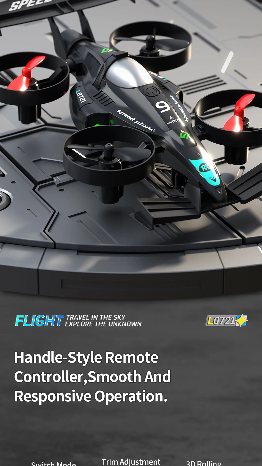 2-in-1 Land-Air Dual Dual RC Quadcopter & RC Drift Car 2.4G Remote Control Airplane One-Key Roll 360° Flips Electric RC Toys by Tech-Home Store
