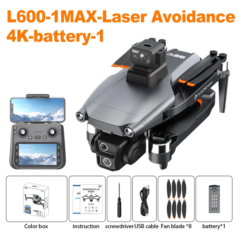 LYZRC L600-1 MAX GPS Drone Professional 8K HD Camera WIFI 360° Laser Obstacle Avoidance