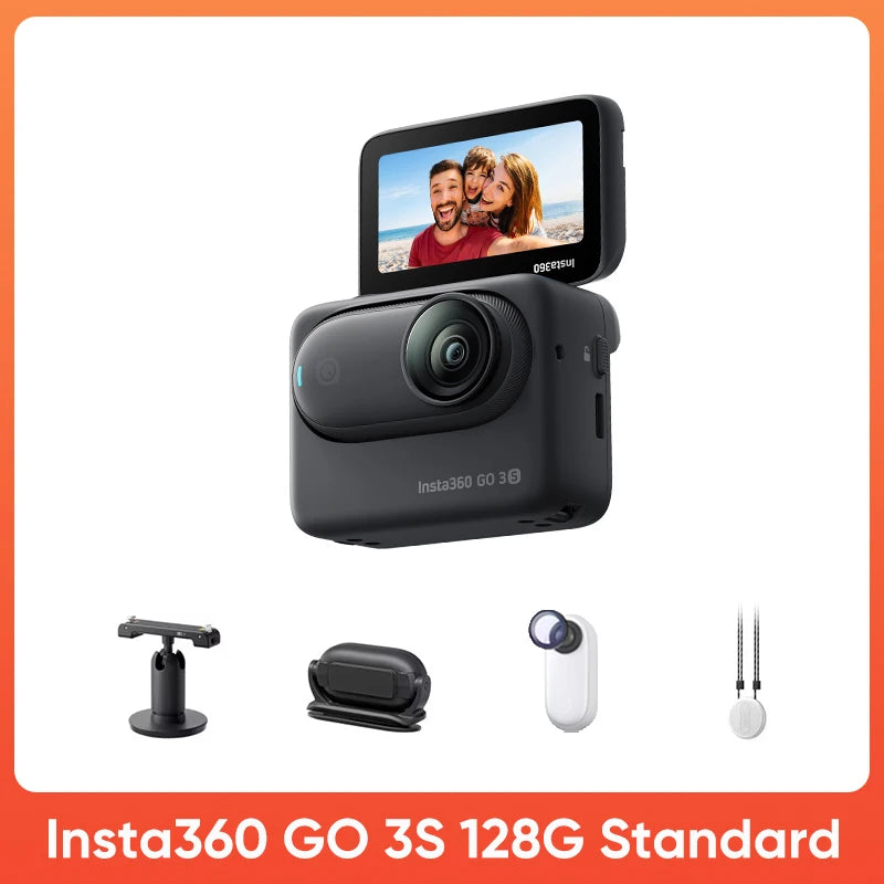 Original Insta360 GO 3S 4K Tiny Portable Vlogging Camera,Hands-Free POVs, 10m Waterproof by Tech-Home Store