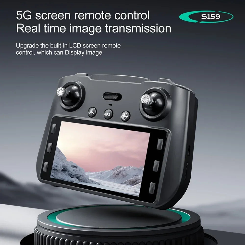 S159 GPS Drone 8K HD Dual Camera Professional 360° Obstacle Avoidance Brushless Foldable Quadcopter with Screen 5G WiFi Dron Toy by Tech-Home Store
