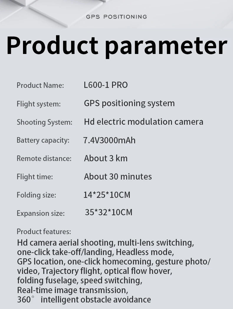 L600-1 MAX GPS Drone - Cinema-Grade 8K Recording With 360-Degree Laser Obstacle Avoidance And Long-Range Control by Tech-Home Store