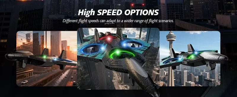 Remote Control Airplane RC Plane Helicopter 360° Flip Stunt Airplane with LED Radio EPP Foam Aircraft Fighter Jet Drone Fly Toy by Tech-Home Store